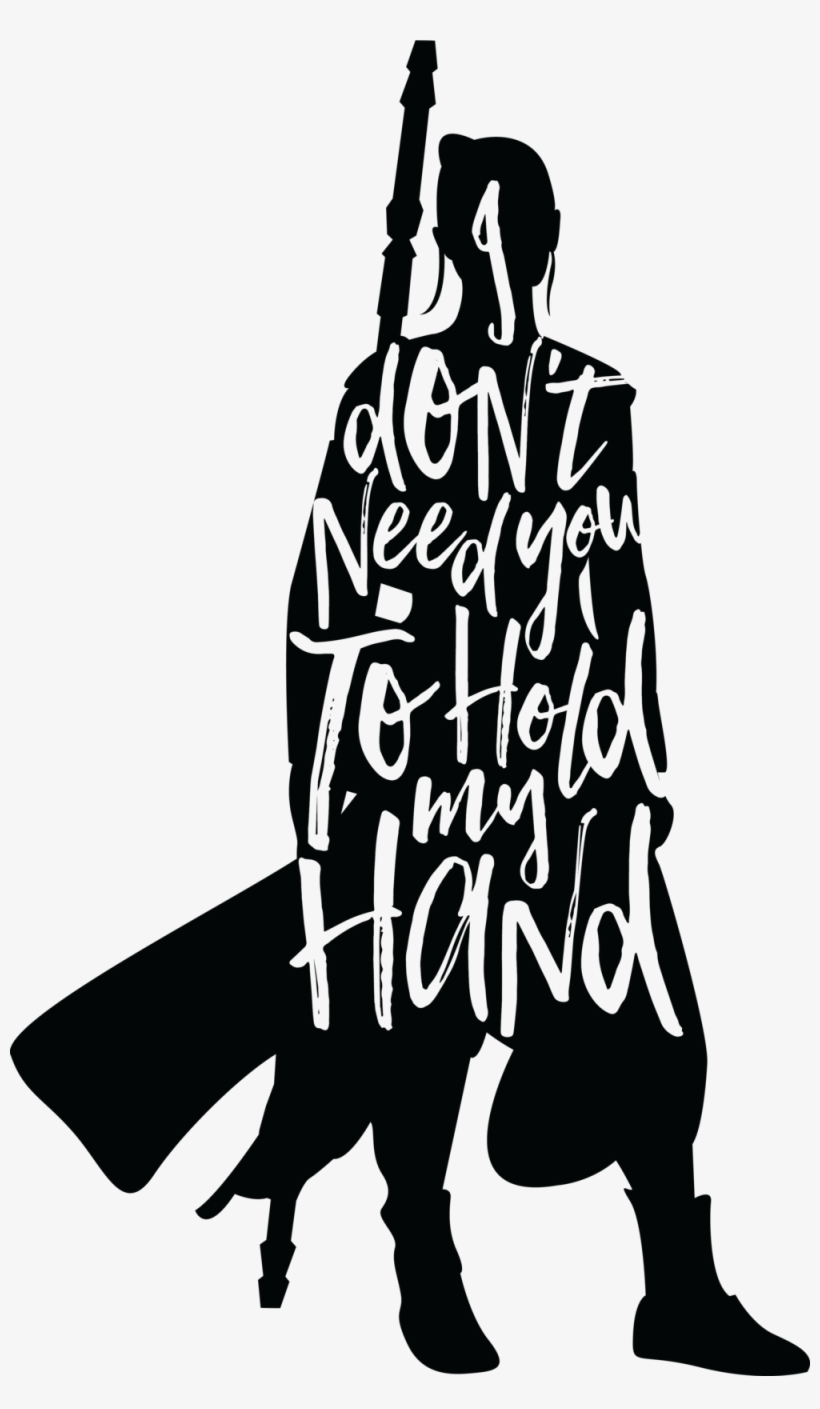 Download Don T Hold My - Rey Star Wars Silhouette - Free Transparent PNG Download - PNGkey