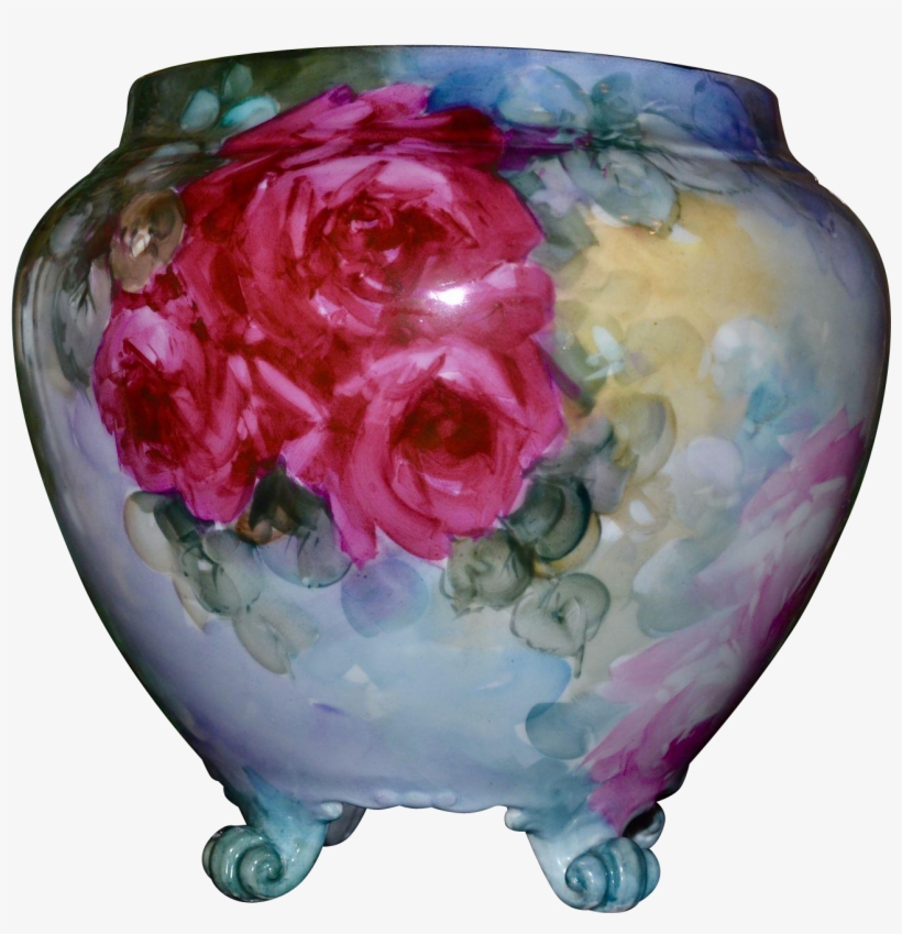 Jardiniere And Roses And Painted - Peony, transparent png #611189