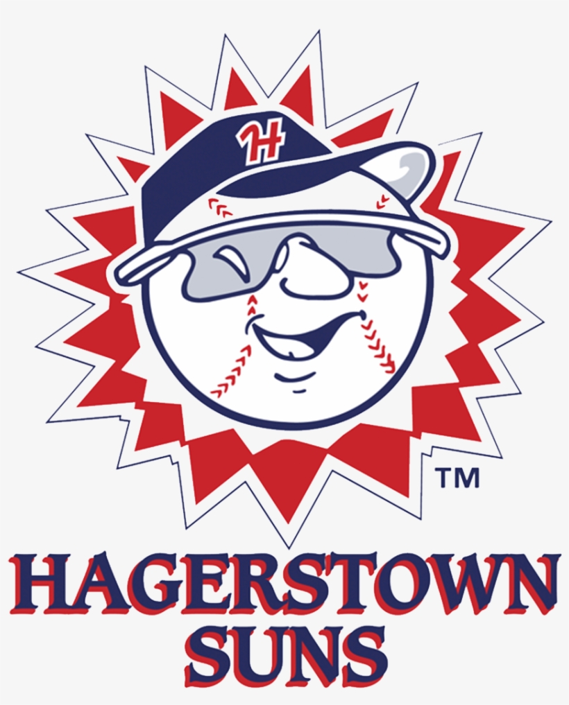 While The Logos Of The Hagerstown Suns And Their Parent - Hagerstown Suns Logo, transparent png #611236