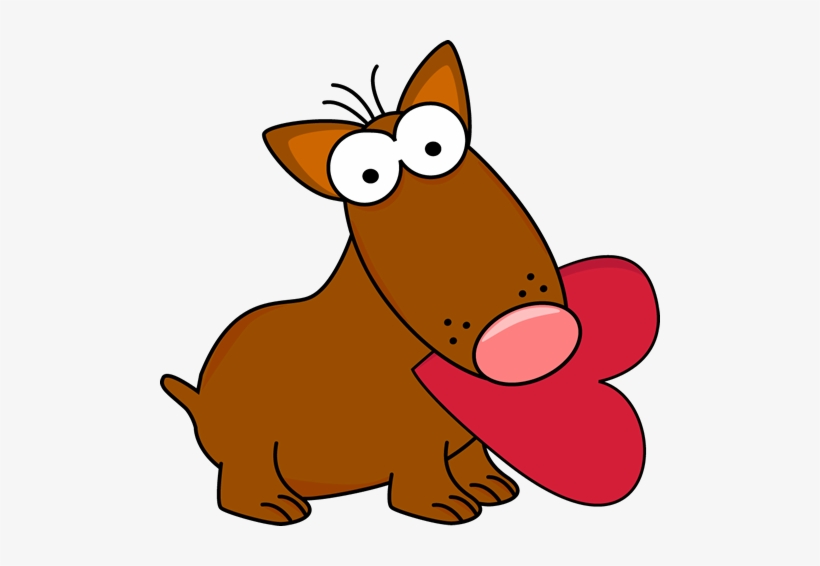 Cartoon Valentine S Day Dog Clip Art Cartoon Valentine - Valentines Day Dog Cartoons, transparent png #612809