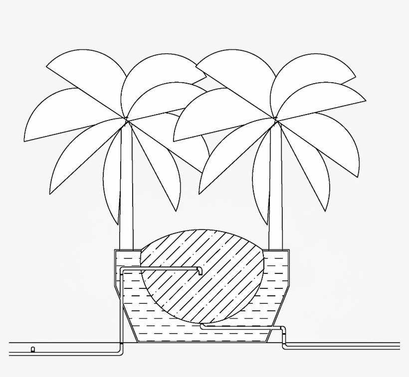 Section Banana Tree - Monochrome, transparent png #613097