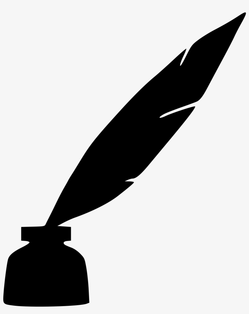 File Quill And Ink Wikimedia Commons Open - Quill And Ink Silhouette, transparent png #613237