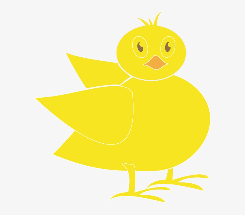 Baby, Yellow, Cartoon, Farm, Wings, Chick - Yellow, transparent png #613382
