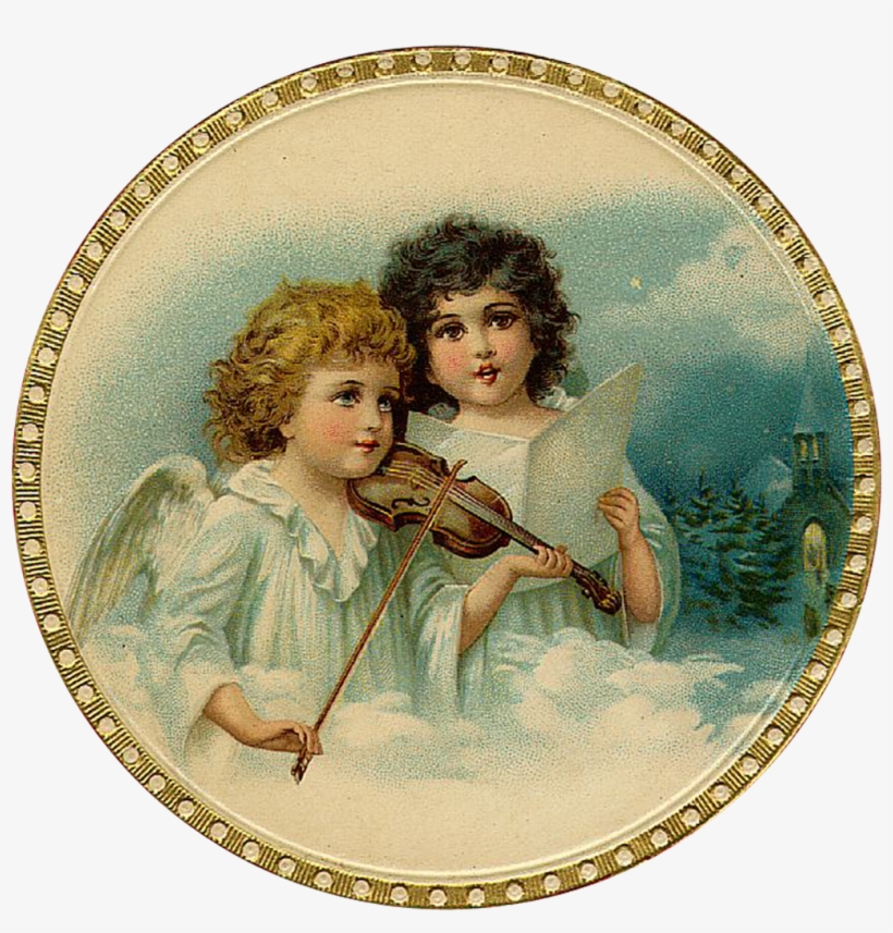 Vintage Christmas Angels - Free Victorian Christmas Angels, transparent png #614128