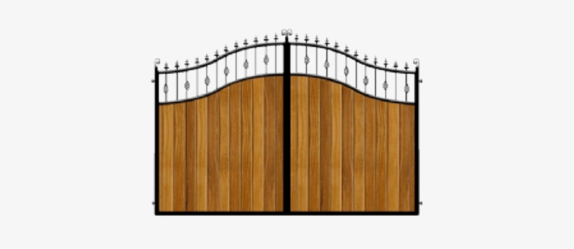 Wood And Metal Driveway Gate - Pvc Panels For Gates, transparent png #614233