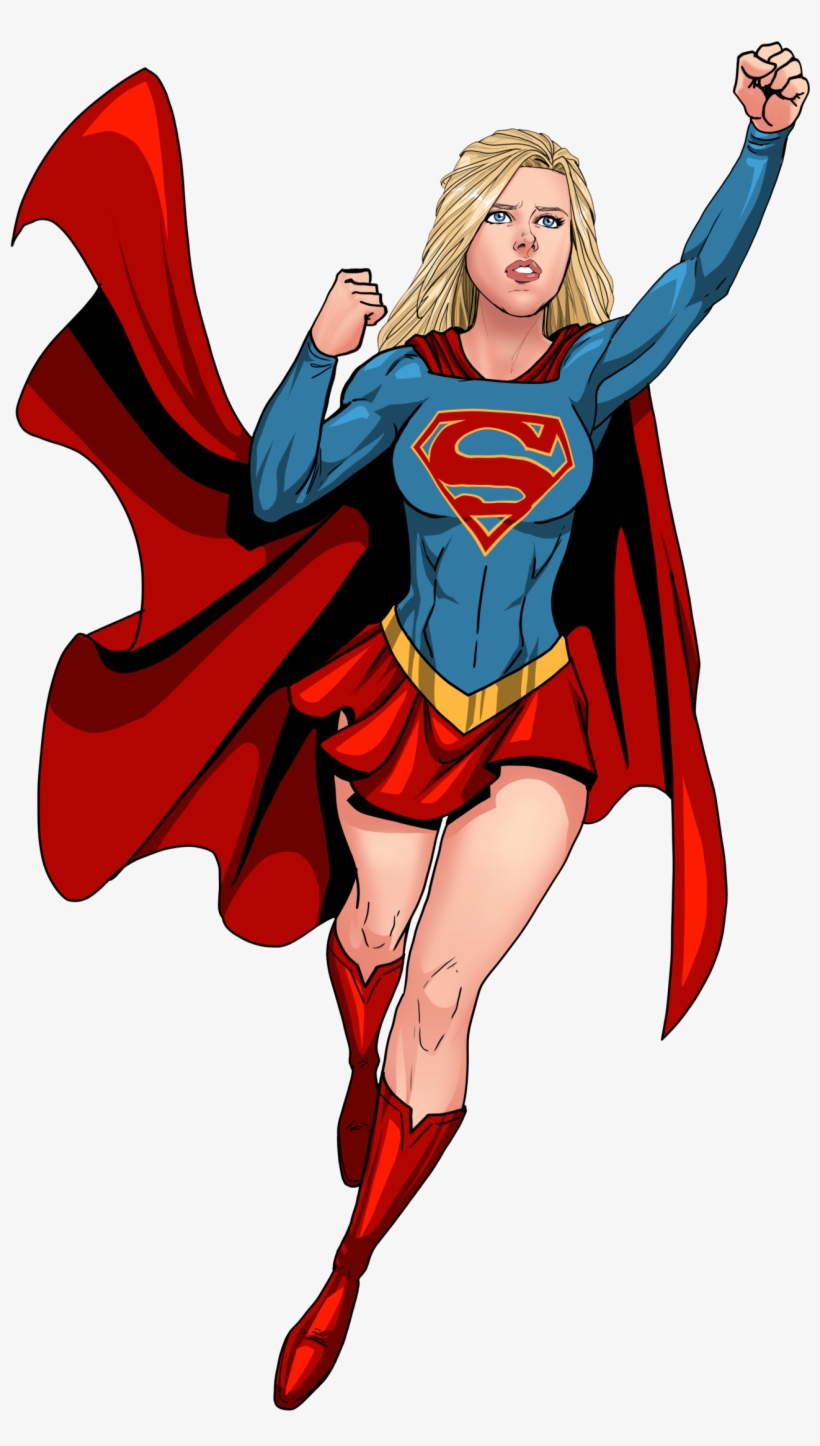 Supergirl By Willnoname - Easy Supergirl Cartoon Drawing, transparent png #614236