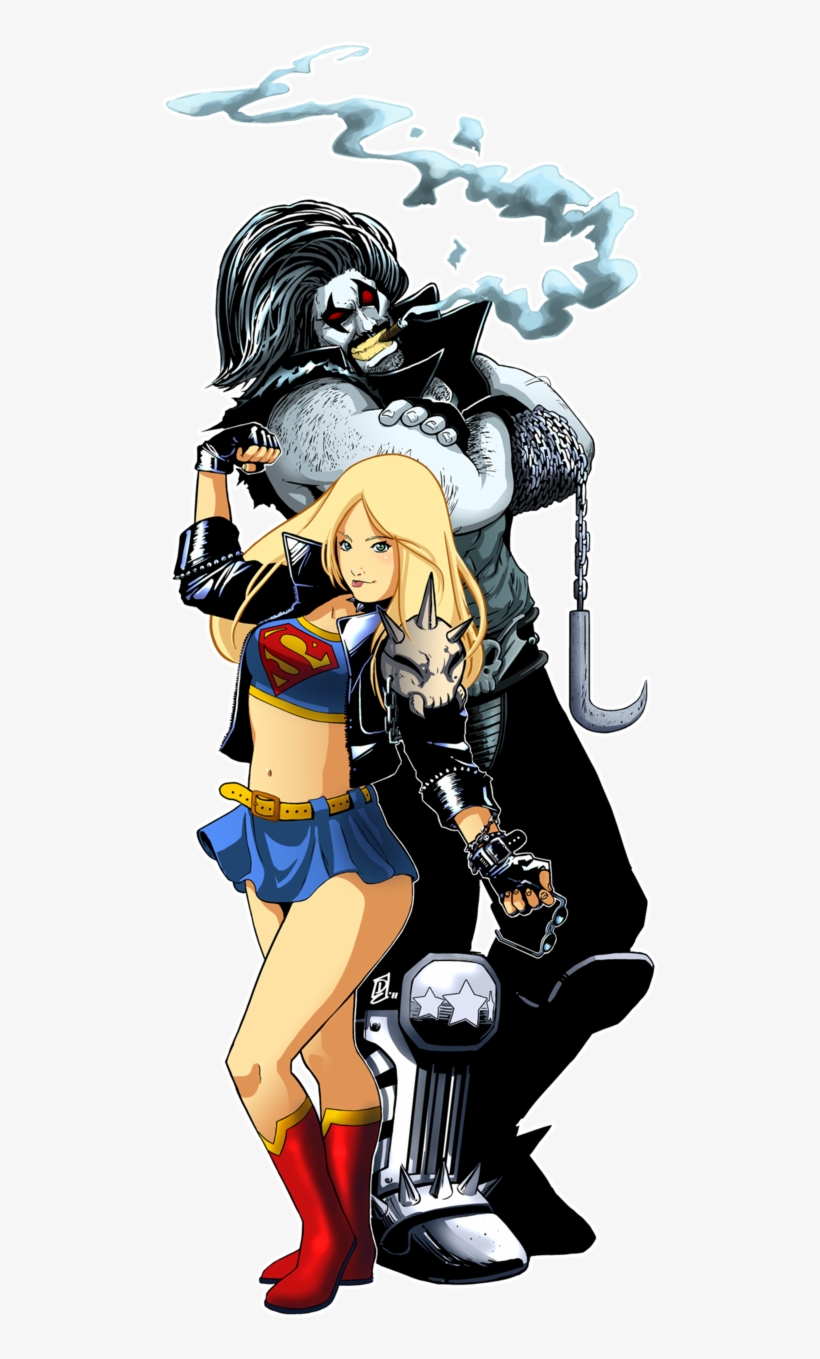 Supergirl And Lobo By Dav - Supergirl And Lobo, transparent png #614382
