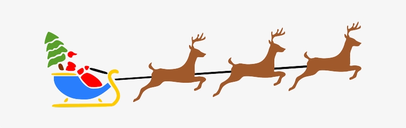 Deer, Fly, Flying, Color, Christmas, Snow, Santa, Gifts - Sleigh Ride Note Cards, transparent png #615208