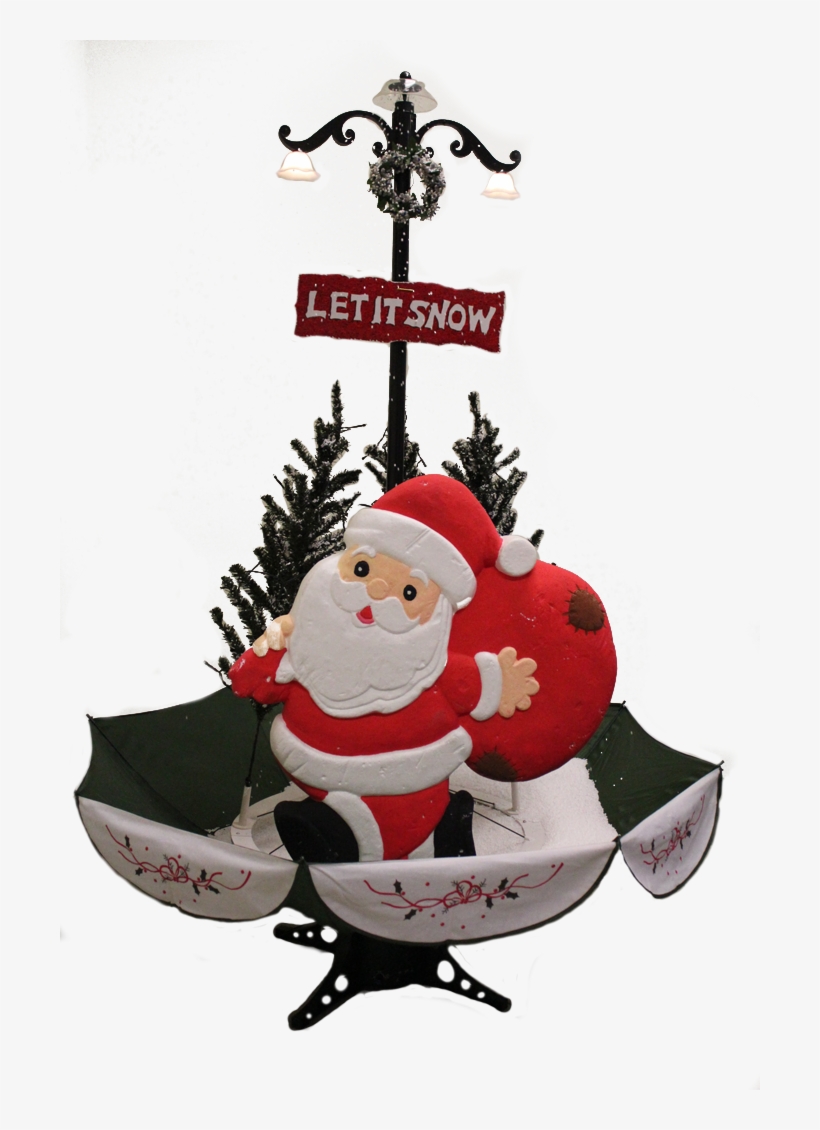 The Santa Snowing Christmas Tree - Fond D Écran De Noel, transparent png #615391