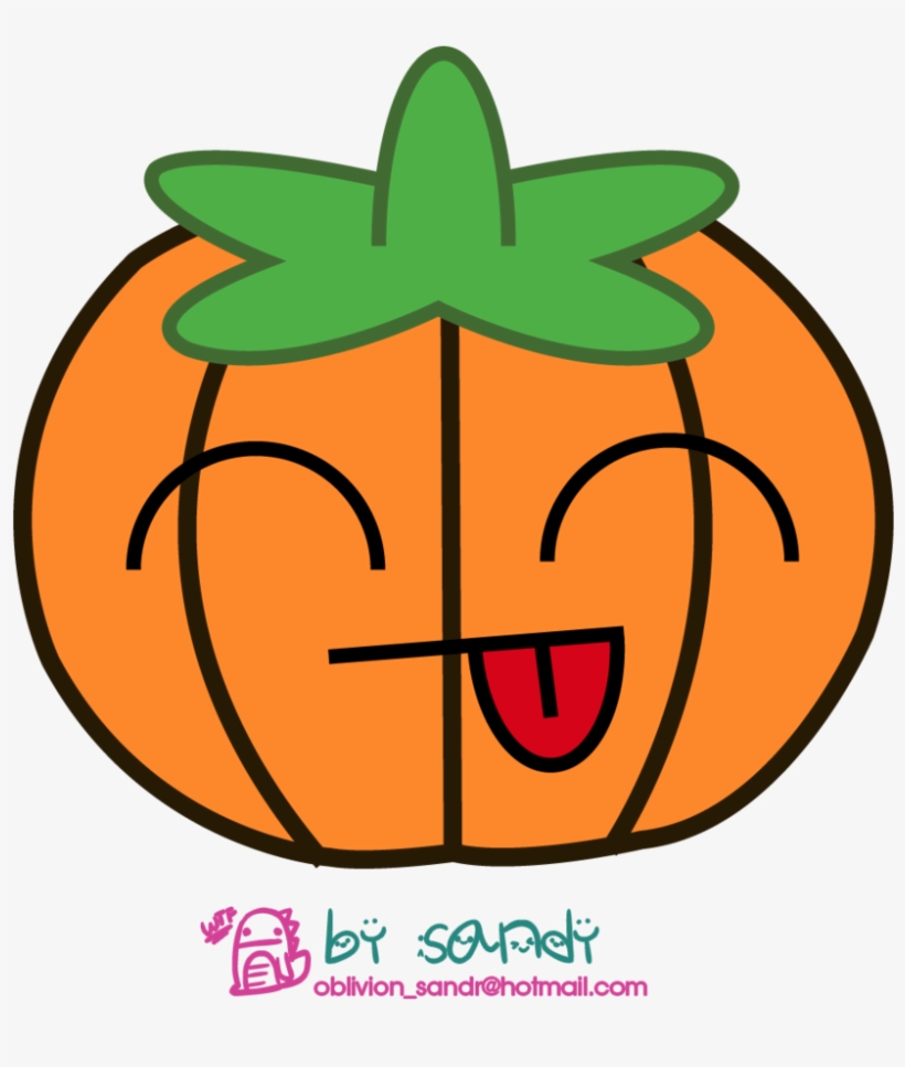 Kawaii Pumpkin By Sandy-oblivion On Deviantart Vector - Kawaii Pumpkin, transparent png #615705