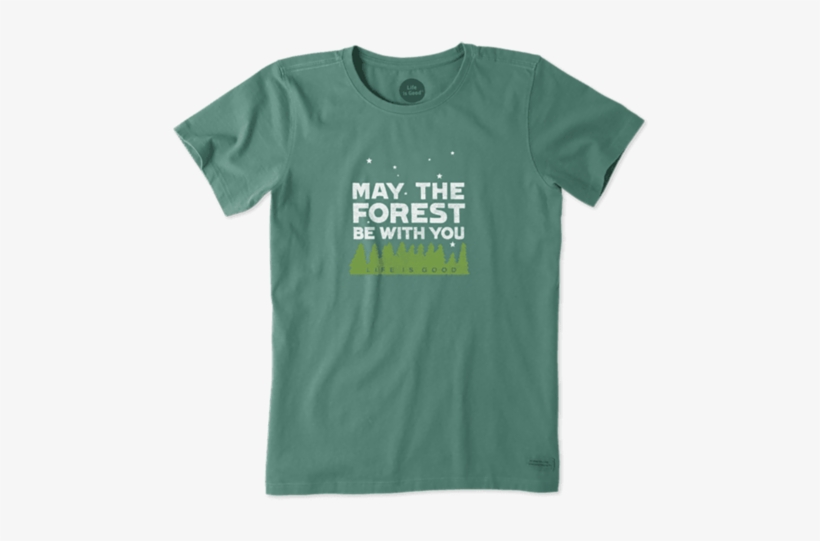 Women's Forest Be With You Crusher Tee - Active Shirt, transparent png #615856