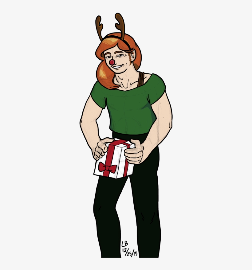 A Jaunty Picture Of Mac Sporting A Reindeer Antler - Cartoon, transparent png #616133