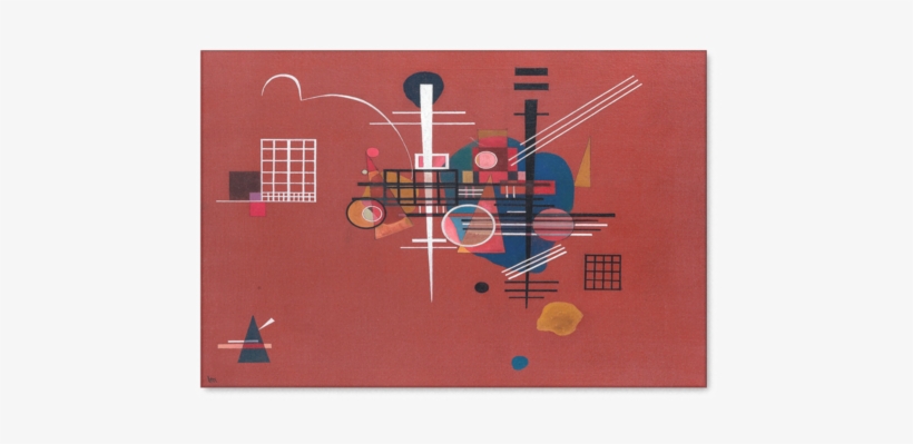 Products - Kandinsky - Dull Red Rectangle Magnet, transparent png #616255