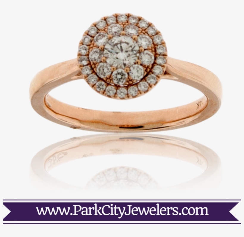Rose Gold Cluster Diamond Ring - Elk Ivory Jewelry, transparent png #616336