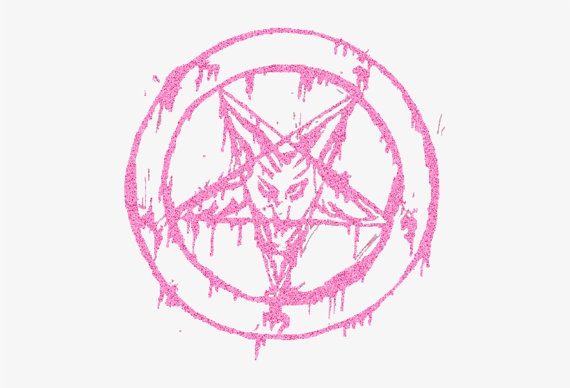 Png Library Download Pink Pastel Glitter Satanic - Baphomet Baphomet Tile Coaster, transparent png #616383