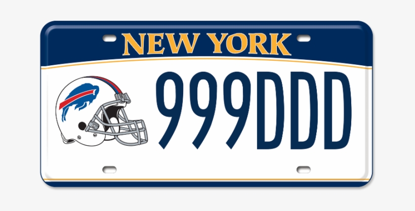 Image Of A Buffalo Bills Custom Plate - New York Yankees Plates, transparent png #616452