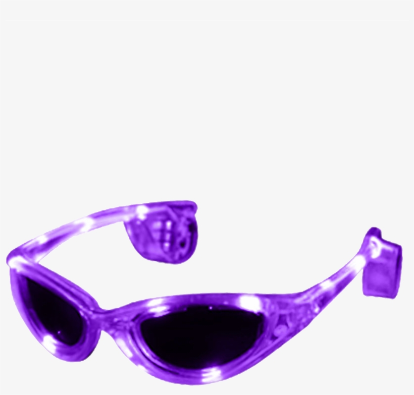 Mouse Over Product Image To Zoom - Fun Central Led Sunglasses - Purple, transparent png #616741
