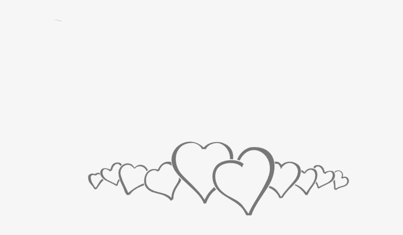 Hearts In A Line Clip Art At Vector Clip Art - Wedding Banner Clip Art, transparent png #616904