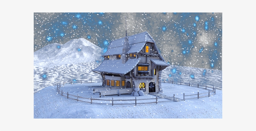 Christmas, Winter, House, Snow - Christmas Miracle In July [book], transparent png #617387