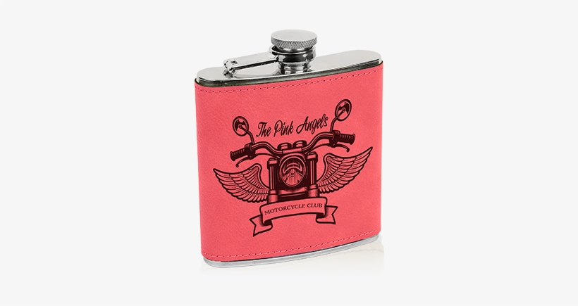 929-7 - Leatherette Wrapped Flask - Light Brown, transparent png #617405