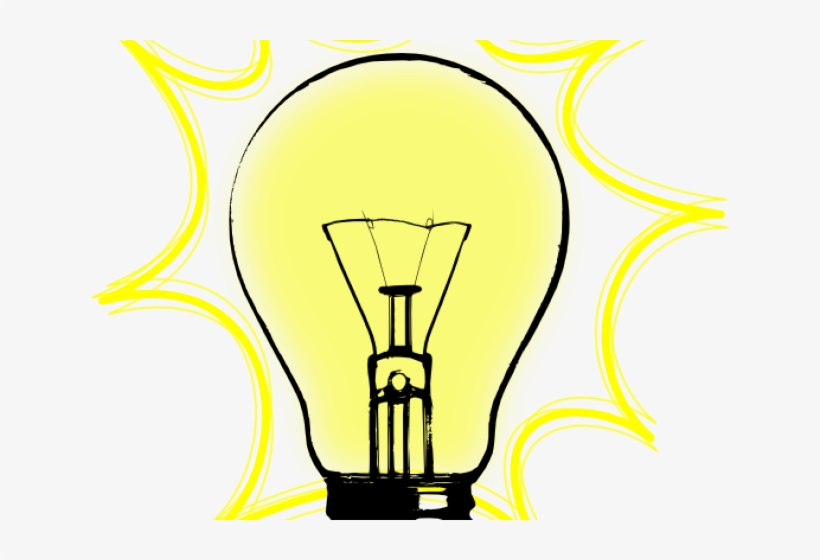 Light Bulb Clipart Transparent Background - Light Bulb Line Drawing, transparent png #617569