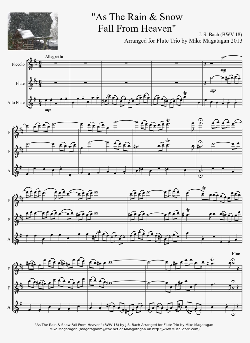 "as The Rain & Snow Fall From Heaven" Sheet Music Composed - Piano Partitura De Clavelitos, transparent png #617842