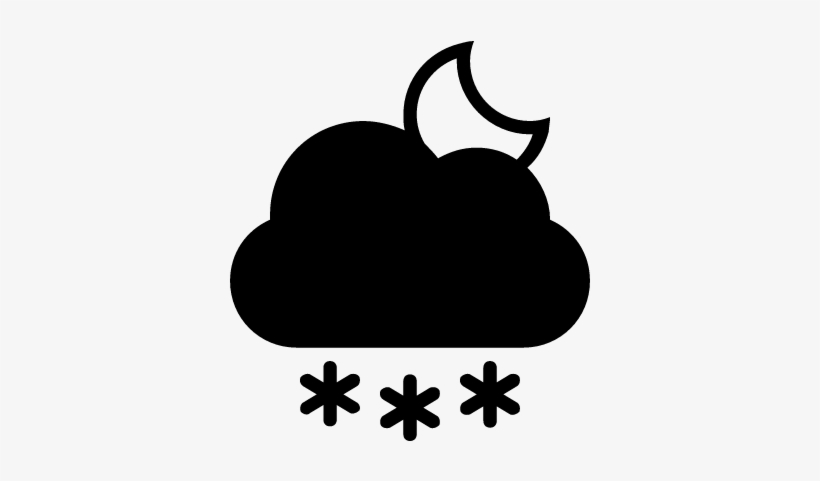 Snowflakes Falling Of Dark Cloud At Night Hiding The - Icono Invierno Png, transparent png #617866