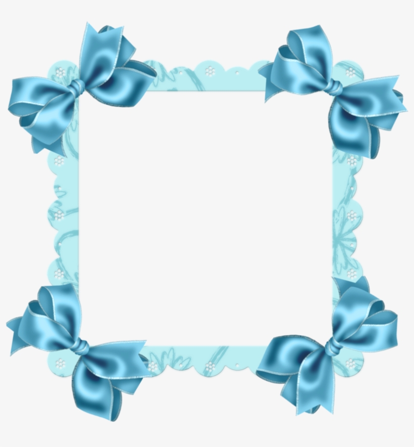 Sky Blue Flower Border, transparent png #618000