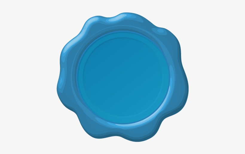 Blue Wax Seal 2 - Circle, transparent png #618433