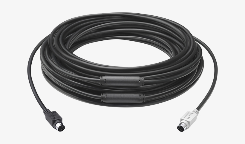 Group 15m Extended Cable - Logitech Group Hub Cable, transparent png #618528