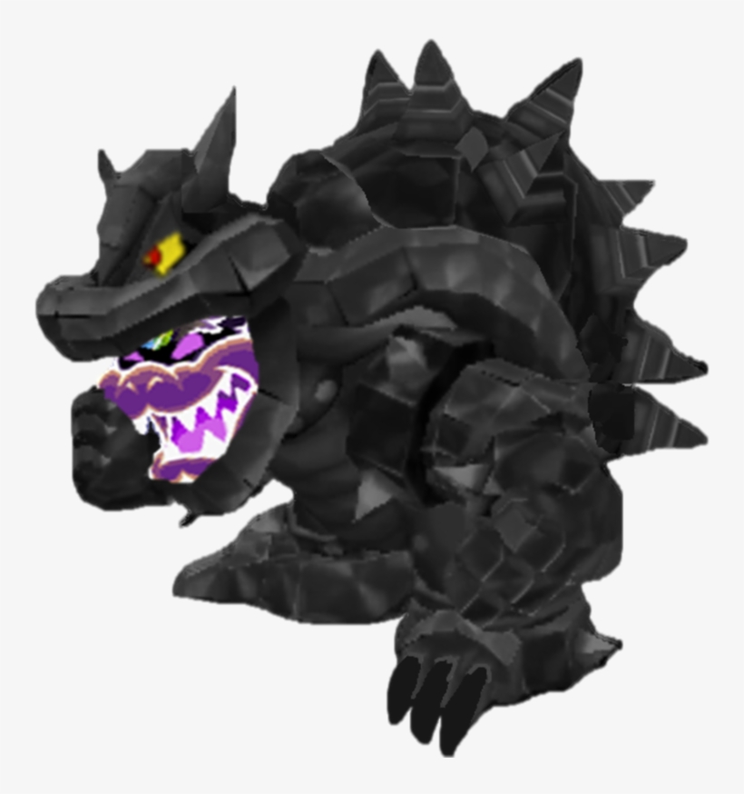 Black Paint Dreamy Robobowser - Paper Mario Black Bowser, transparent png #618675
