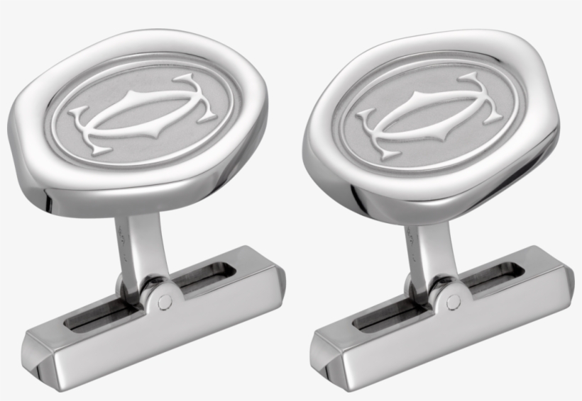 Wax Seal Motif Cufflinkssterling Silver, Palladium - Boutons De Manchette Cartier, transparent png #618678