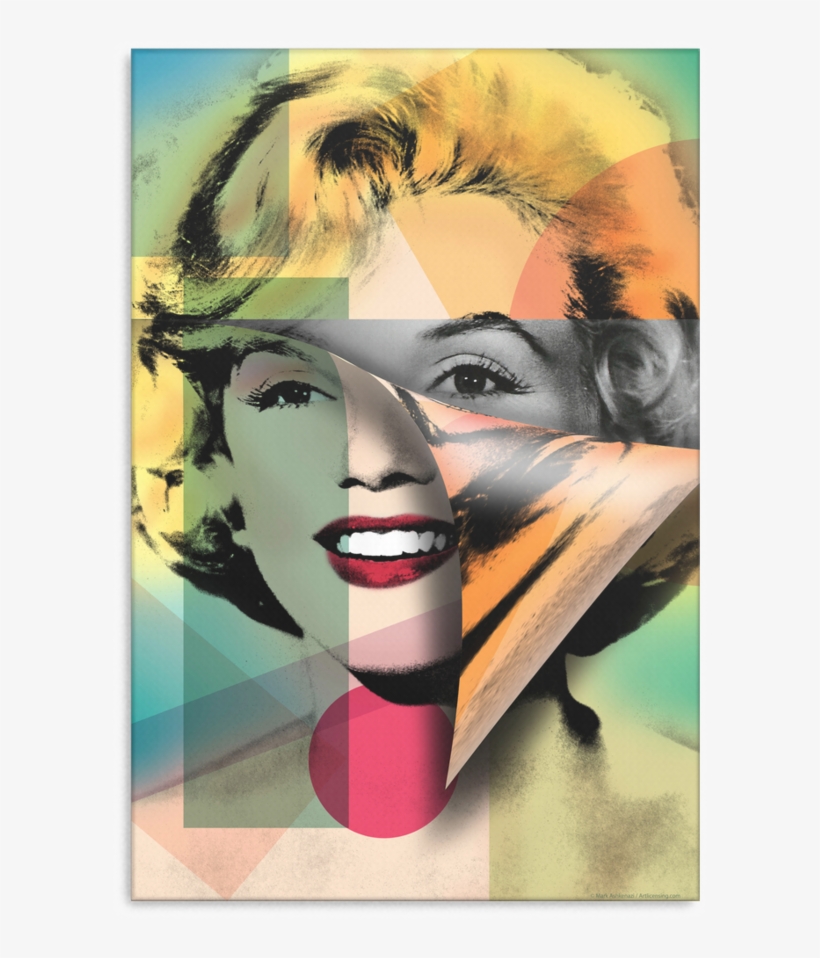 Marilyn Monroe 'folded' Canvas - Marilyn Monroe I By Mark Ashkenazi, Canvas Giclee Wall, transparent png #618698