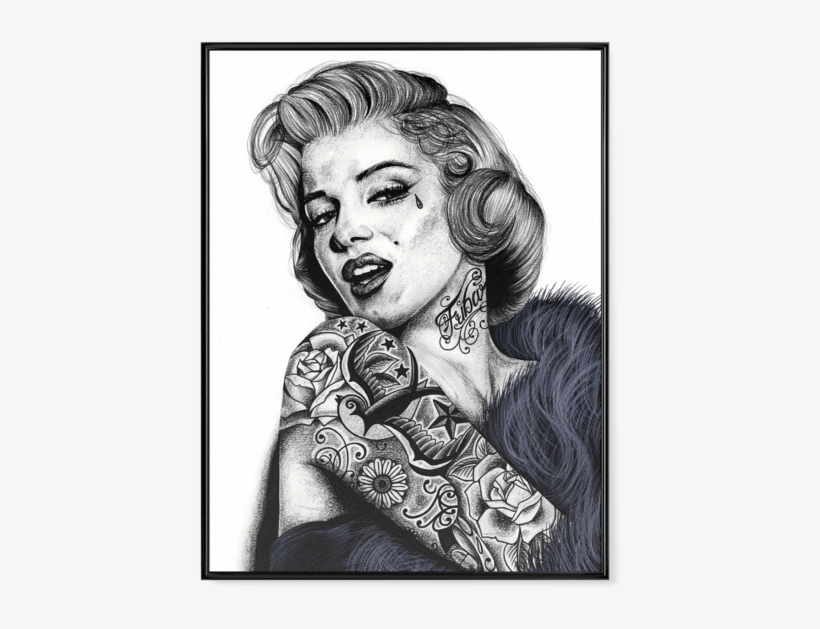 Inked Marilyn Monroe - Marylin Monroe Inked Icons, transparent png #618895