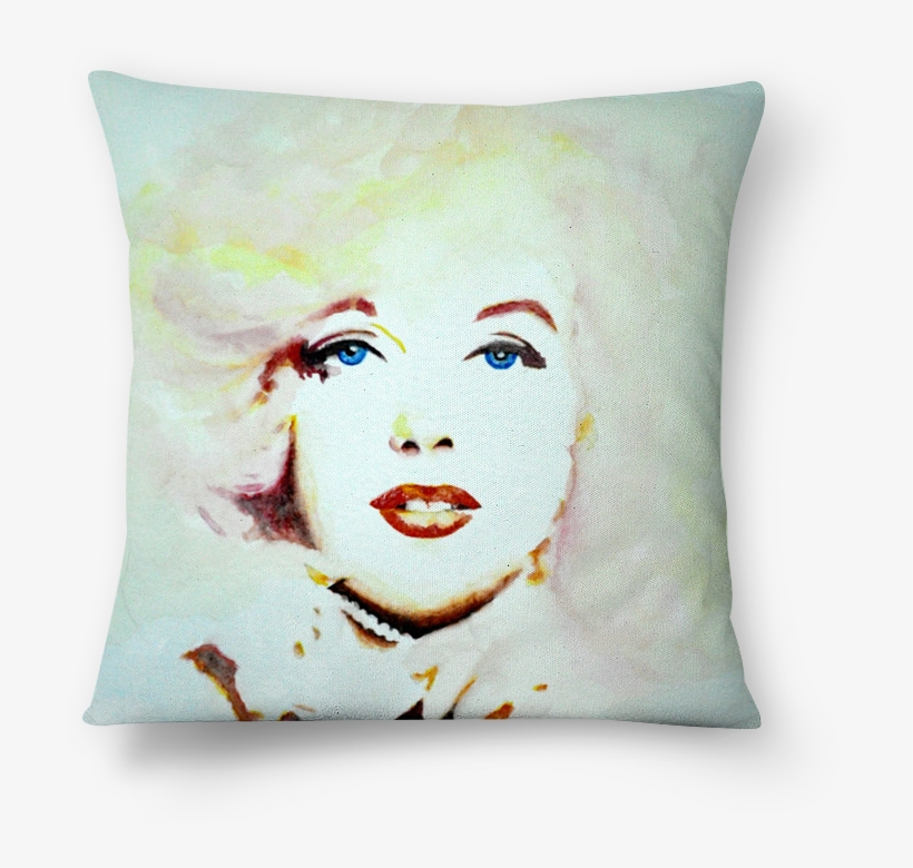 Almofada Marilyn Monroe Em Aquarela De Margarete Bomna - Draw Panos Em Aguarelas, transparent png #619109