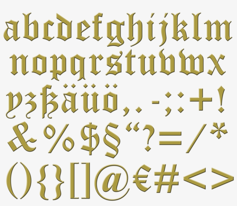 Seal,initials,letter,wax Illustrations - Old English Name Necklace, Yellow Gold Filled Name, transparent png #619240