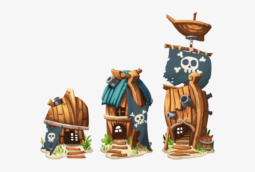 Pirate House Pirate Power House Level 1to3 - Pirate House Cartoon, transparent png #619385