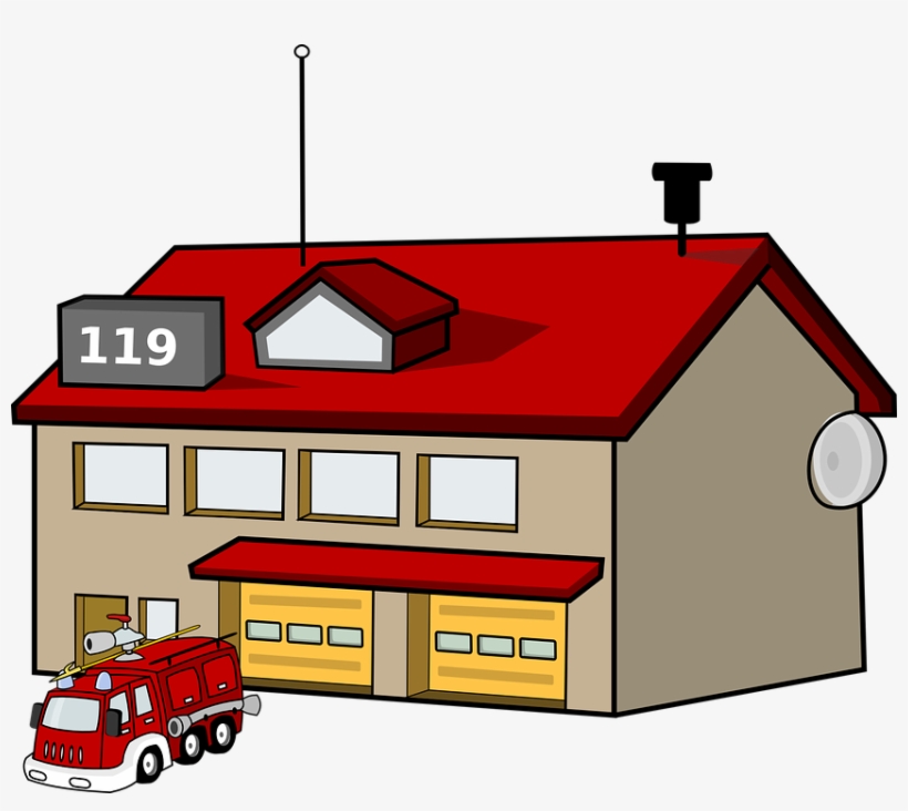 Fire House Clipart - Fire Station Png, transparent png #619441
