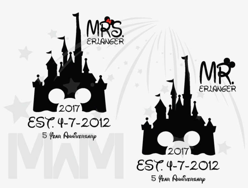 Cinderella Castle Silhouette Png For Kids - Custom Listing, 1 Mrs Shirt, Cute Anniversary Shirt,, transparent png #619577