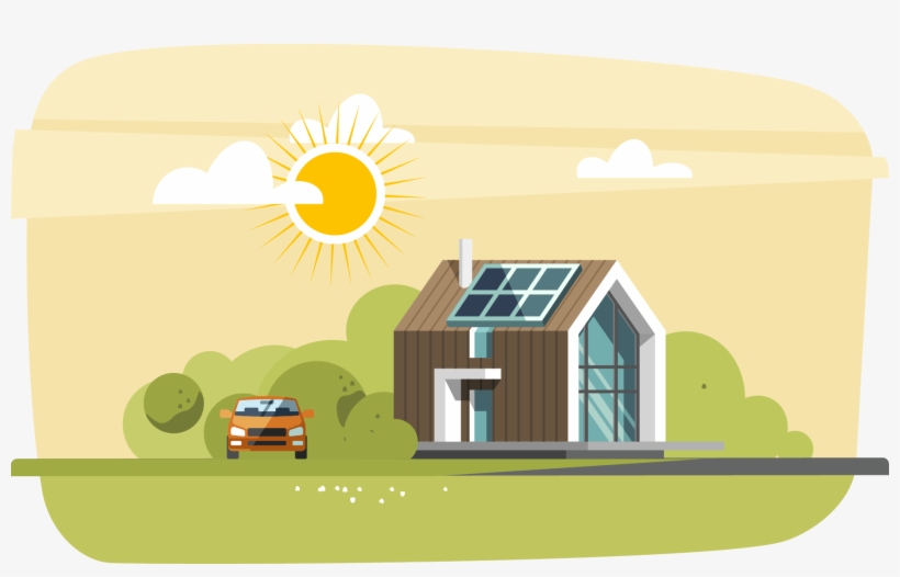 How Solar Works Solar Panels Are Mounted On Your Roof - Illustration, transparent png #619885