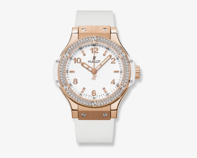 Gold White Diamonds - Hublot Women Watches, transparent png #6101102