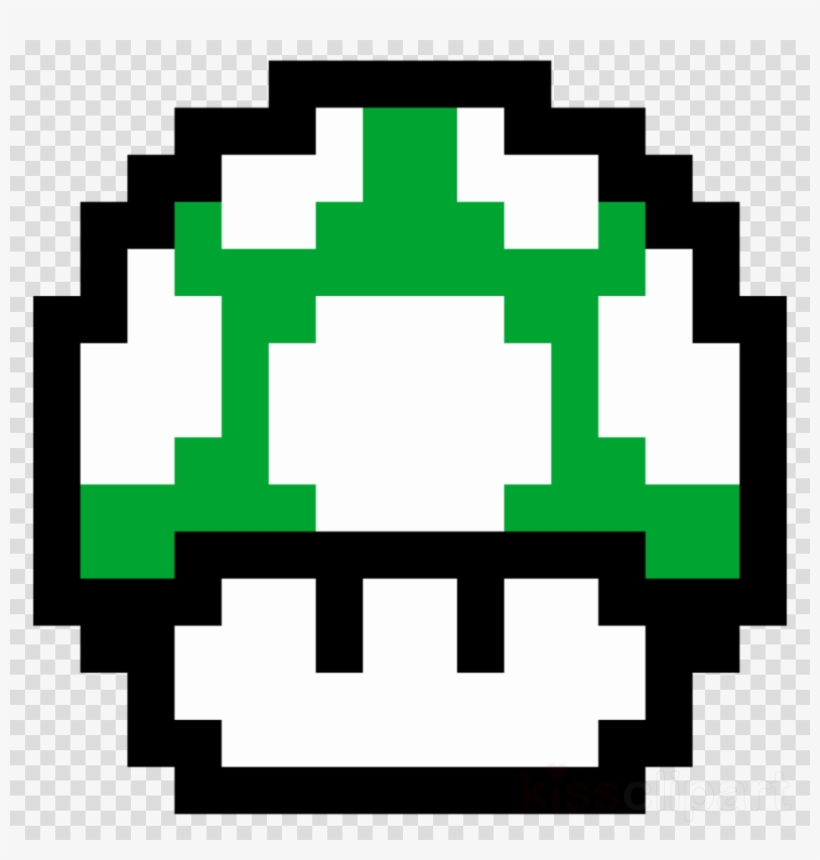 8 Bit 1 Up Clipart 8-bit Mario Bros - 1 Up Mushroom, transparent png #6102493
