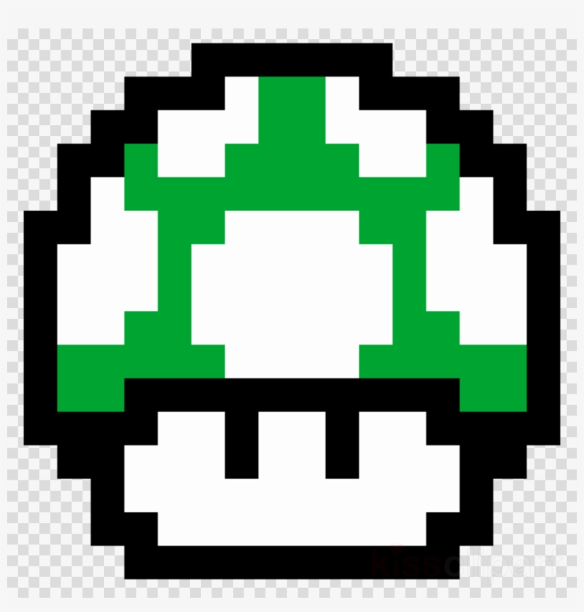 8 Bit 1 Up Clipart 8-bit Mario Bros - 1 Up Mushroom, transparent png #6102493