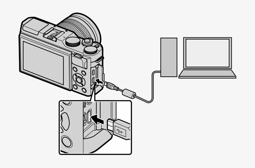 The Battery Can Be Charged By Connecting The Camera - Diagram, transparent png #6102774