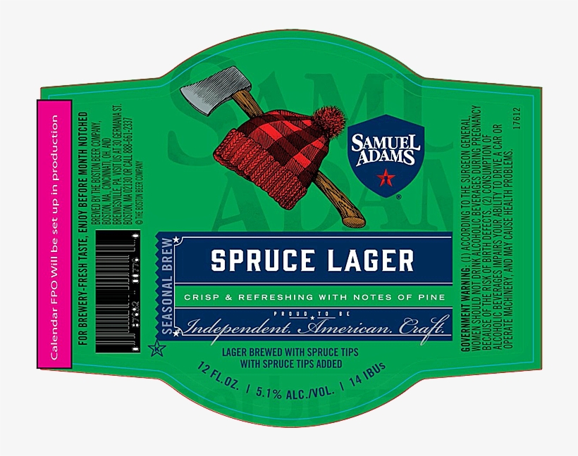 Sam Adams Spruce Lager, transparent png #6109238