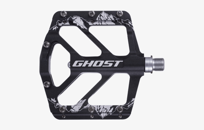 Pedals Flat Black Matt With Ghost Logo - Ghost Pedale, transparent png #6110386
