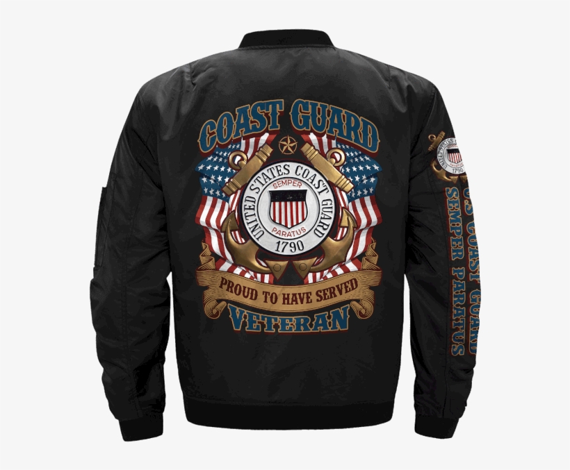 Us Coast Guard Proud To Have Served Veteran Over Print - Navy Retired Jacket, transparent png #6112559
