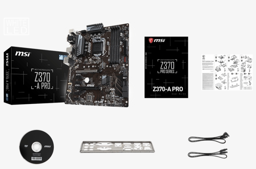 Msi Z370-a Pro Box Content - Msi Z370-a Pro Motherboard, transparent png #6112873