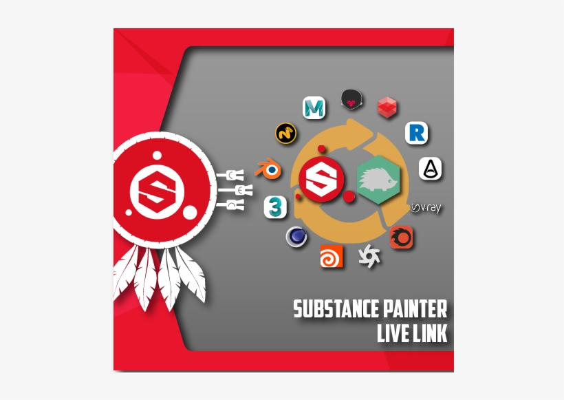 Substance Painter Live Link - Graphic Design, transparent png #6115004