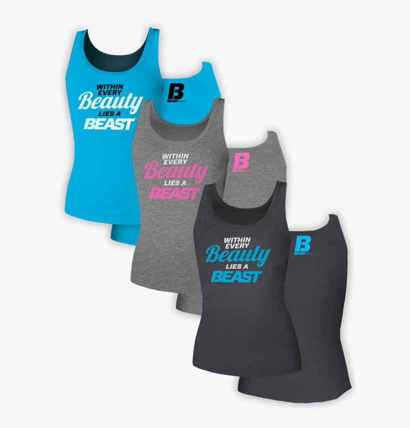 Women's Beauty Beast - Active Tank, transparent png #6115318